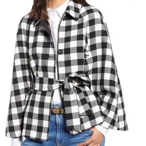 Gingham cape